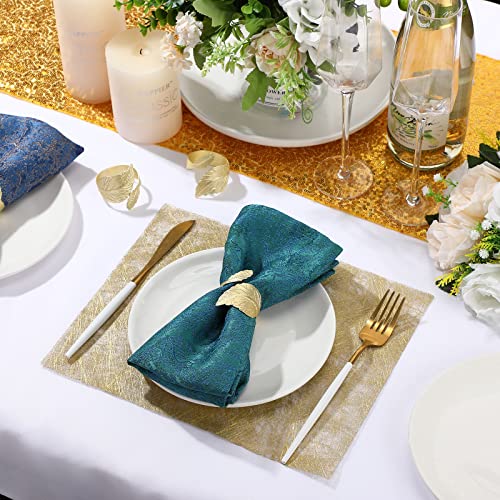 Inbagi 24 Pieces Gold Napkin Rings Leaf Shape Napkin Rings Metal Napkin Holders For Cloth Napkins Gold Leaf Napkin Rung For Napkins Table Fall Fiesta Easter Halloween Thanksgiving Christmas #TOP3