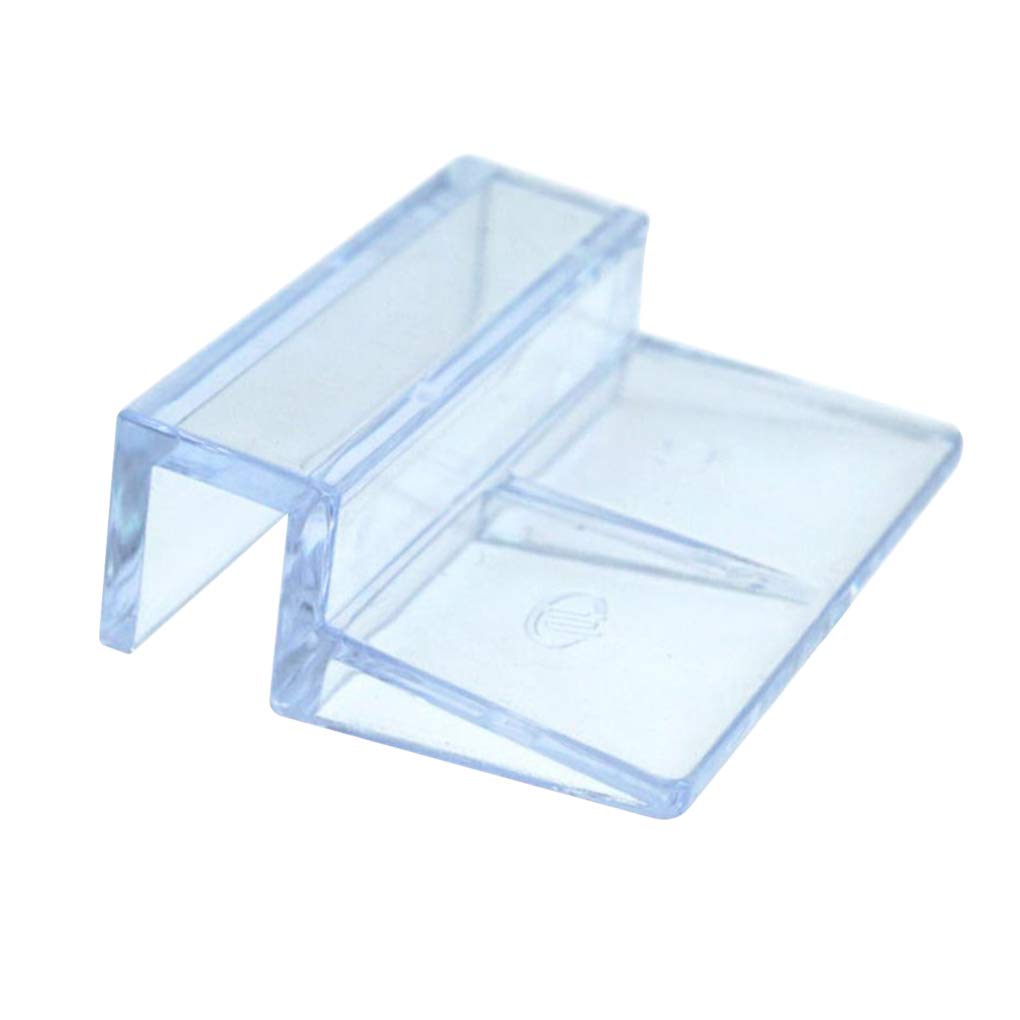 4 soportes de plástico transparente para acuario, cubierta de cristal, accesorios para acuario