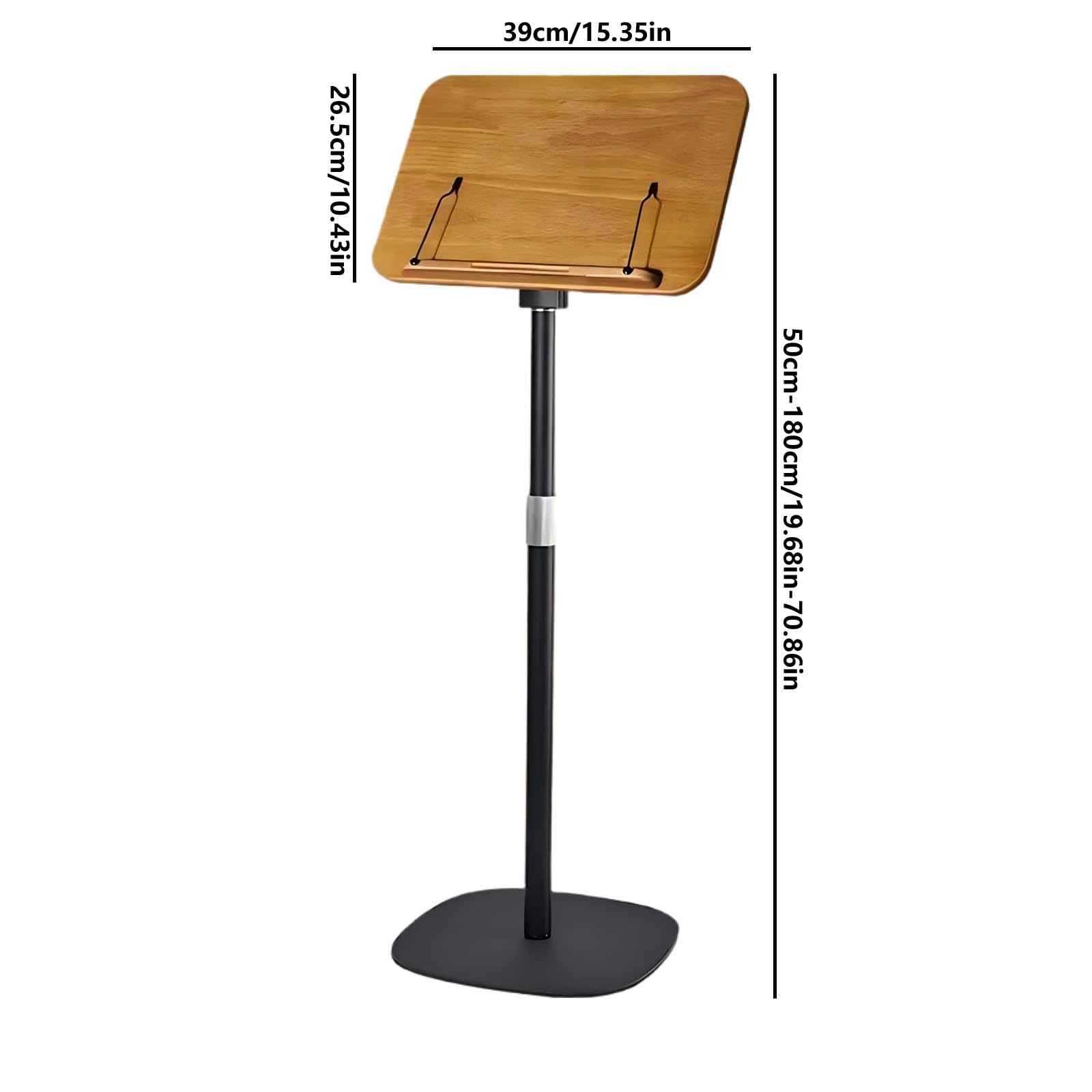 Klappbarer Notenständer, 2-in-1 Schreibtisch-Buchständer, höhenverstellbar, 50 - 180 cm, für Musiker und Studenten
