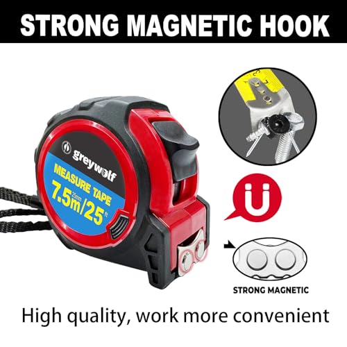 Cinta métrica Greywolf 25 ft con gancho magnético miniatura 6