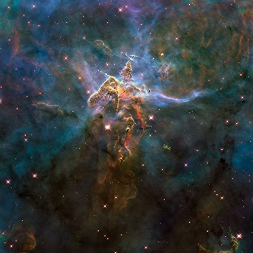 Surf To Summit Mystic Mountain in Carina Nebula Metal Print (30