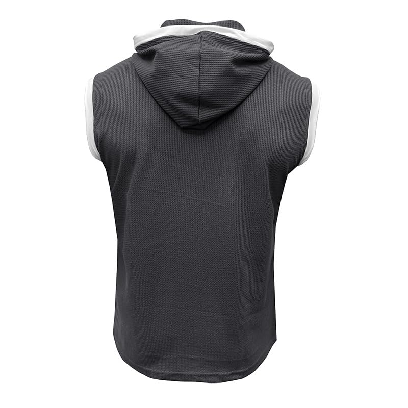 Camiseta sin mangas con capucha para hombre, para culturismo, entrenamiento muscular, fitness, gimnasio, sudadera con capucha — view 3