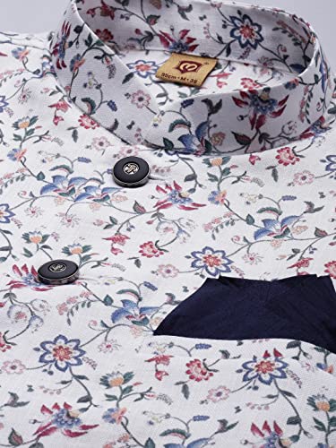 Image of Manyavar Blended Viscose Kurta Jacket Set for Men