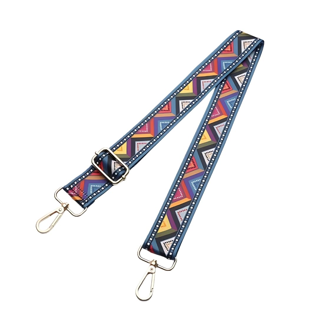 TYPIFY® Printed Adjustable Shoulder Sling Bag Strap, Wide Crossbody Bags Replacement Broad Straps with Golden Metal Hooks, Fashion Handbag Accessories, Strap Sling Bags TYPIFY® Printed Adjustable Shoulder Sling Bag Strap, Wide Crossbody Bags Replacement Broad Straps with Golden Metal Hooks, Fashion Handbag Accessories, Strap Sling Bags