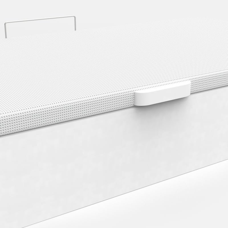 Canapé Abatible De Madera Eco - Gran Capacidad - Apertura Lateral - Cajón De Madera - Subida Y Montaje Gratuitos - CAJÓN - Blanco - Tapa 3D Blanco, 105 x 200 cm.