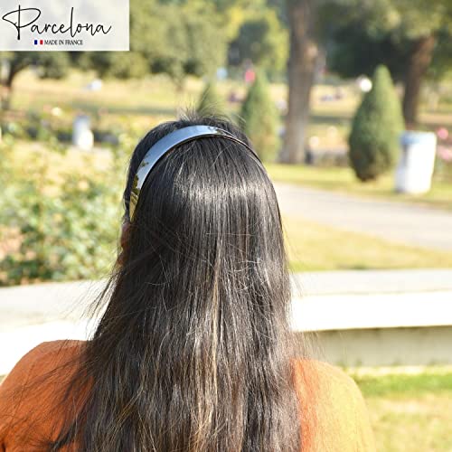 Parcelona COMIND83265 French Wide 3/4 Inch Tortoise Shell Brown Celluloid Headband Women Hair Accessories thumb #4