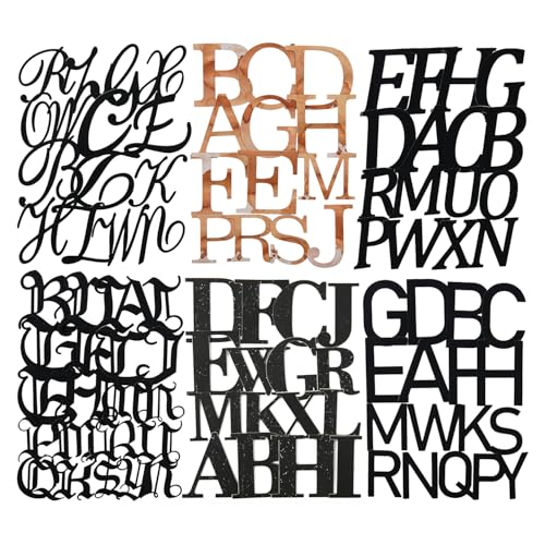 AuriicLeaf Alphabet Cardstock Sticker Set, 156Pcs Bold Letter Stickers for Scrapbooking, Journaling,...