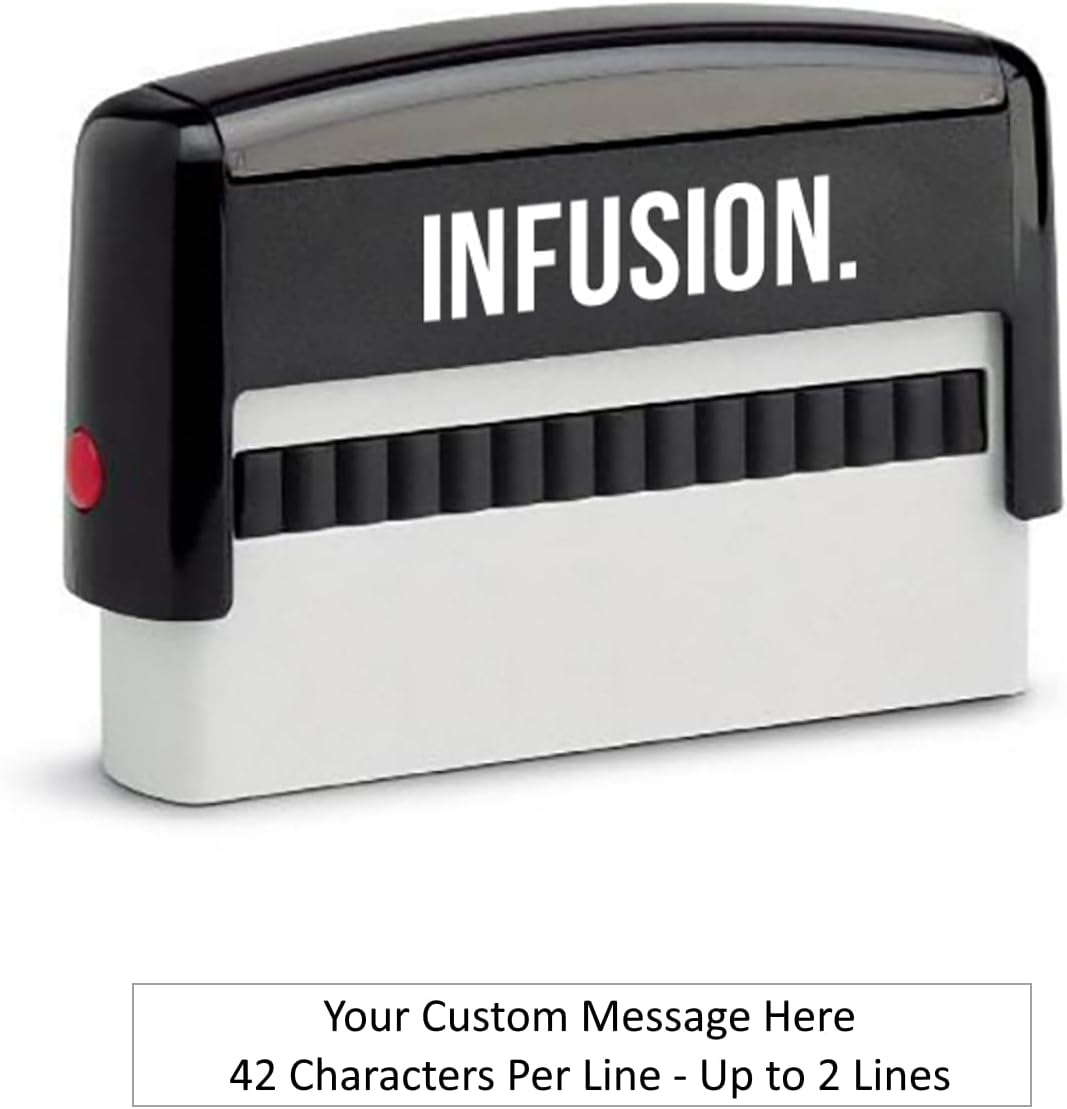 Infusion Custom Self-Inking Rubber Stamp - Long Stamp - (3/8" x 2-3/4" )