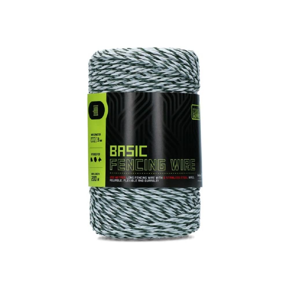 Fil de fer armé vert et blanc de 3 mm pour jardinage et loisirs créatifs en bobine de 200 m