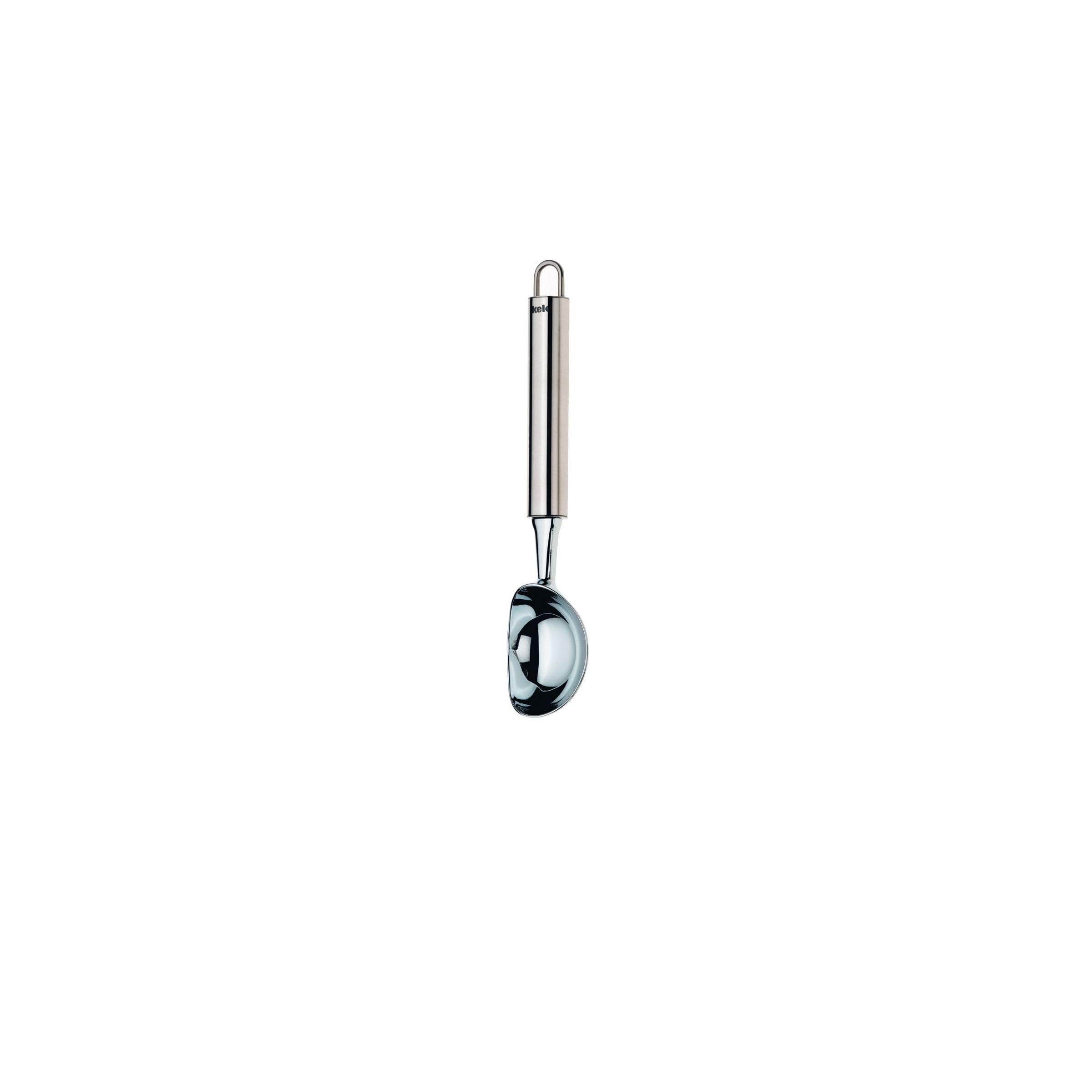 kela ice cream scoop stainless steel 21 x 4.5 cm RONDO, ice cream spoon scoop for hard ice cream, dishwasher safe, shiny