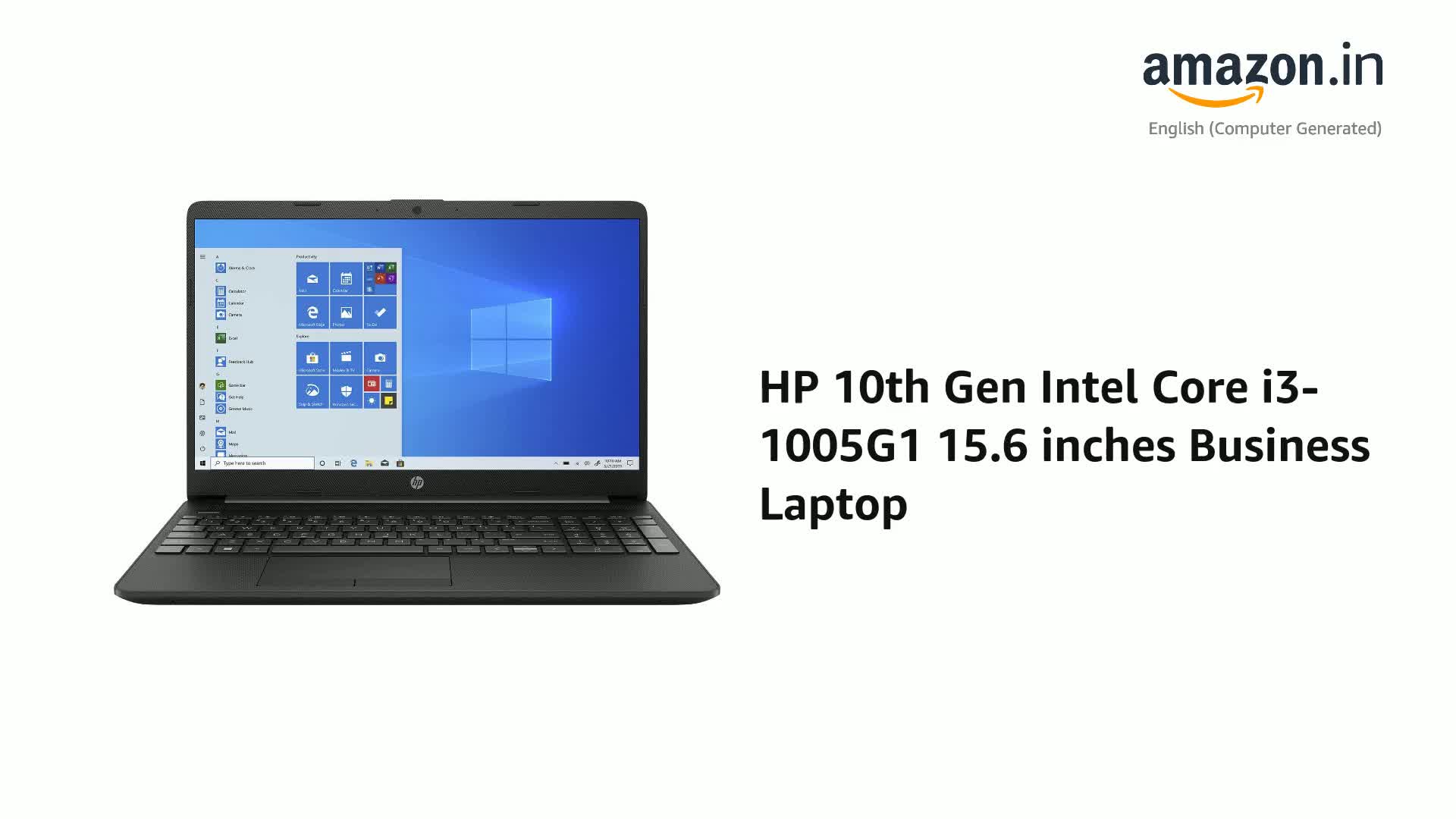 HP 10th Gen Intel Core i3-1005G1 15.6 inches Business Laptop (8GB