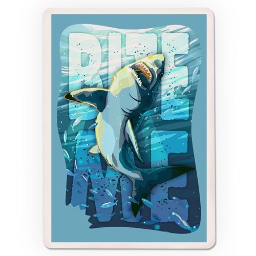 Lantern Press Great White Shark Bite Me, 52 cartas de poker miniatura 3