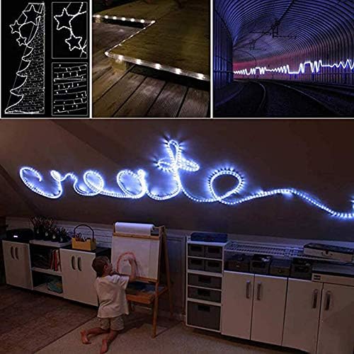 SEMILITS Solar String Lights Outdoor 100LED 33Ft LED Fairy Lights Waterproof Rope Lights for Patio Christmas Party White
