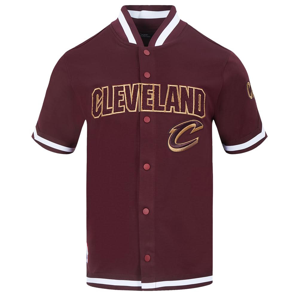 Pro Standard Mens NBA Cleveland Cavaliers Classic Chenille Button Down Wine M — image 1