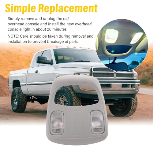 Lámpara LED de luz de lectura para consola Dodge Ram 2002-2010 miniatura 5