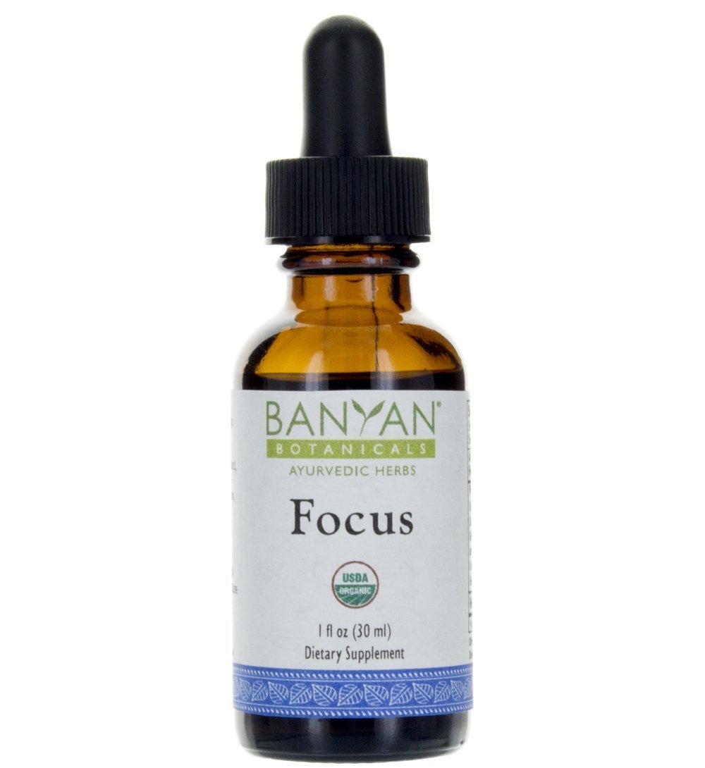 Banyan Botanicals Focus Liquid Extract – Organic Focus Supplement – Liquid Extract in Non-Alcoholic Glycerin – Nootropic Herbs for Fast-Acting Support* – 1 oz. – Non-GMO Sustainably Sourced VeganUSDA Organic