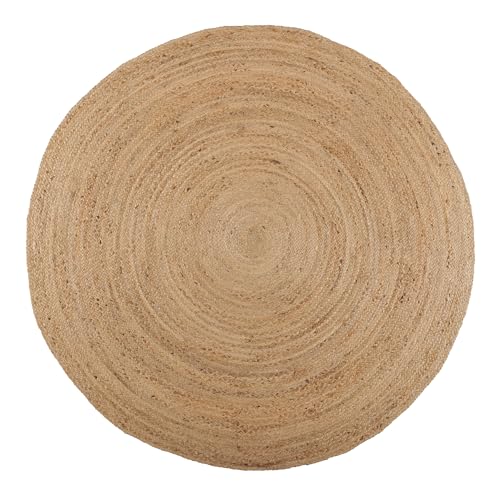 Tapete Redearth redondo de yute natural 8 pies miniatura 3