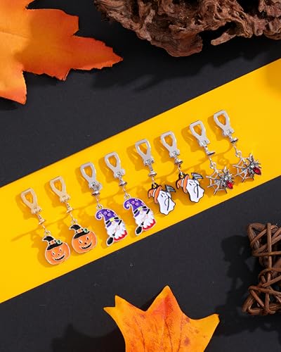 16 Pairs Hypoallergenic Holiday Clip on Dangle Earrings for Women Halloween Christmas Earrings for Girls Fall Thanksgiving Earring Teacher St. Patrick's Day 4th of July Earrings2