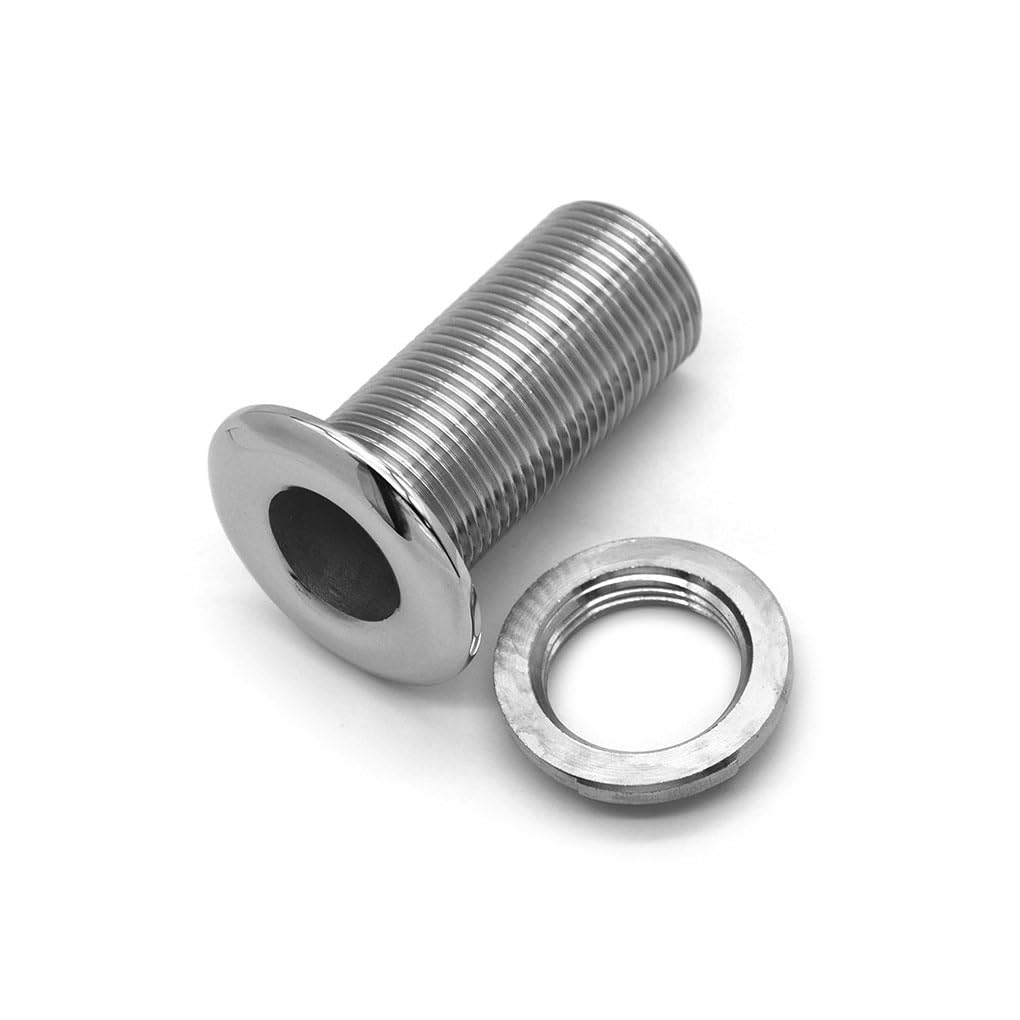 Set di 3 raccordi idraulici di scarico per tubi di sfiato per barche, in acciaio inox, pregevole fattura, installazione pratica, multiuso, 2,5 cm e 2,5 cm