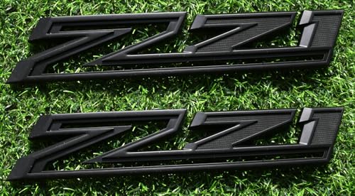 Image of 2 Pack 2019-2025 Z71 Emblem Decals Side Badges Compatible with Silverado Z71 Parts 84632695 (Matte Black)