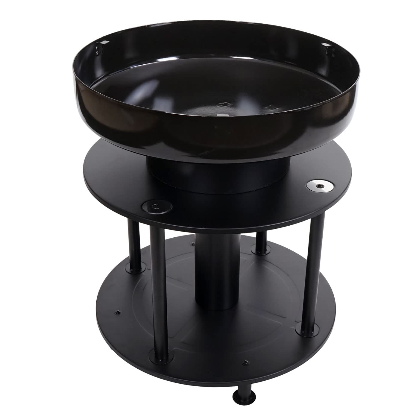 Barbecue BBQ braciere griglia HWC-K95 acciaio inox smalto 67x56x56cm nero