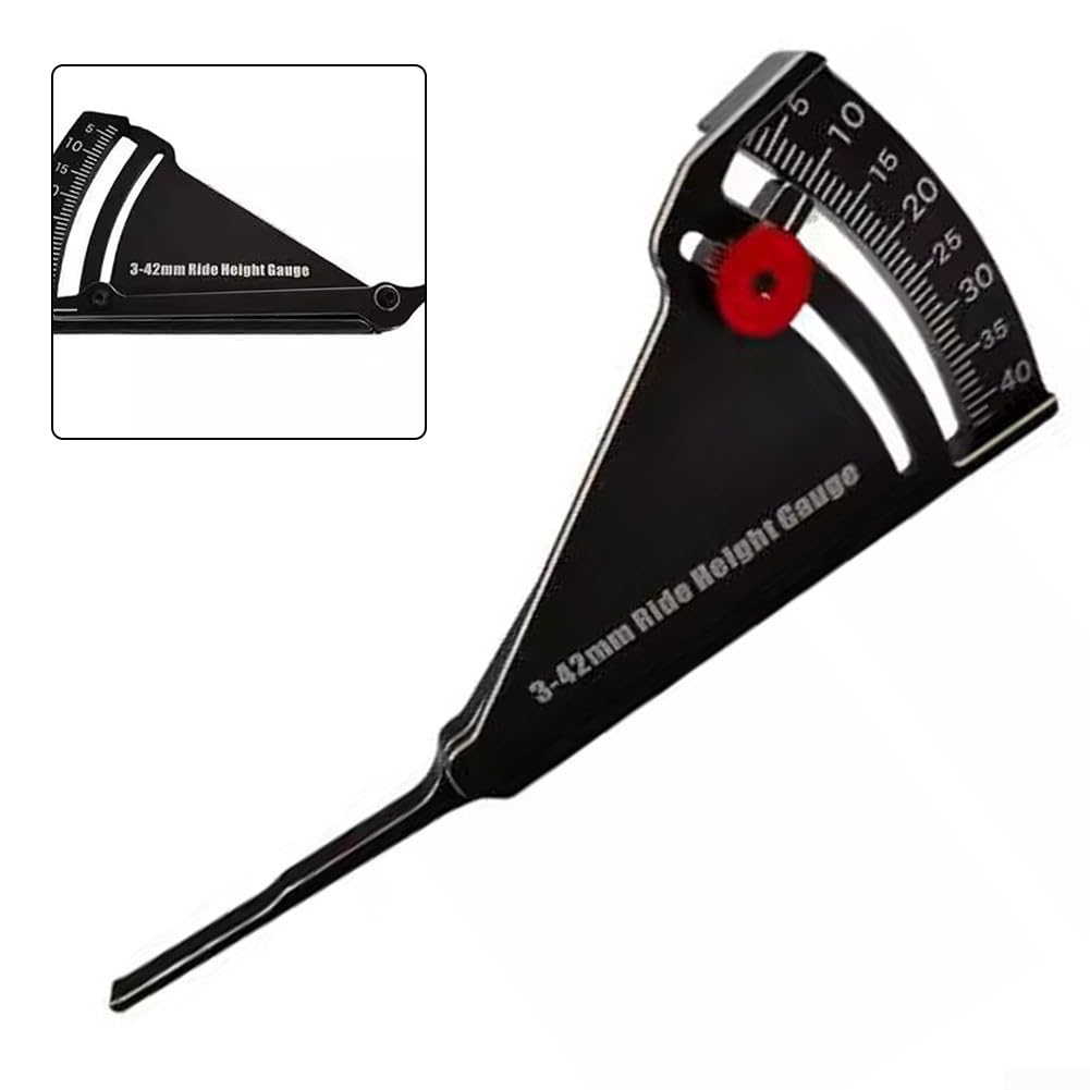 Oniissy Misuratore di altezza in alluminio RC auto altezza cerchio Camber 3-42MM regolabile righello, regolazione altezza e cerchioni Camber Multi angolo strumento di misurazione
