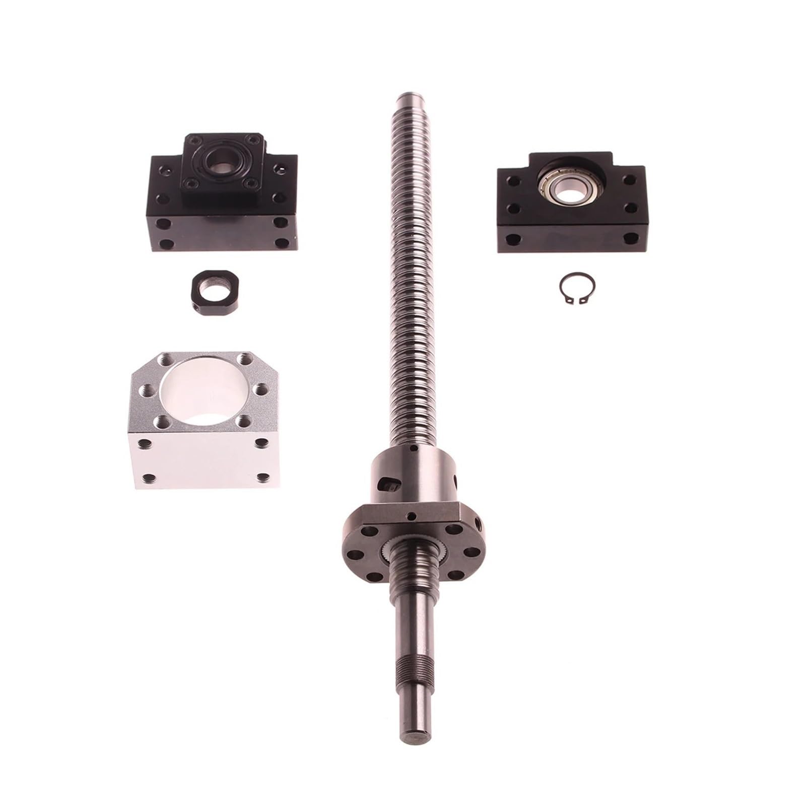 Metal Ball Screw nut RM/SFU2005 Ballscrew 200mm-1500 Mm 1Set BK15BF15 & DSG20H Ballnut Housing Ball Screw Set for CNC Router(1500mm)