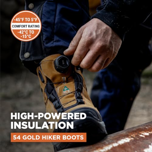 RefrigiWear Men’s 54 Gold Insulated Hiker Boots for Working, -45°F (-42°C)2