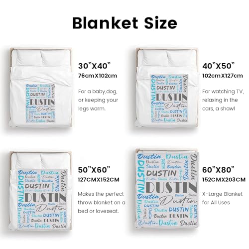 Personalized Blankets for Kids with Names Customized Blankets with Name for Adult Custom Blanket Gift for Birthday Christmas Valentines Day Gift