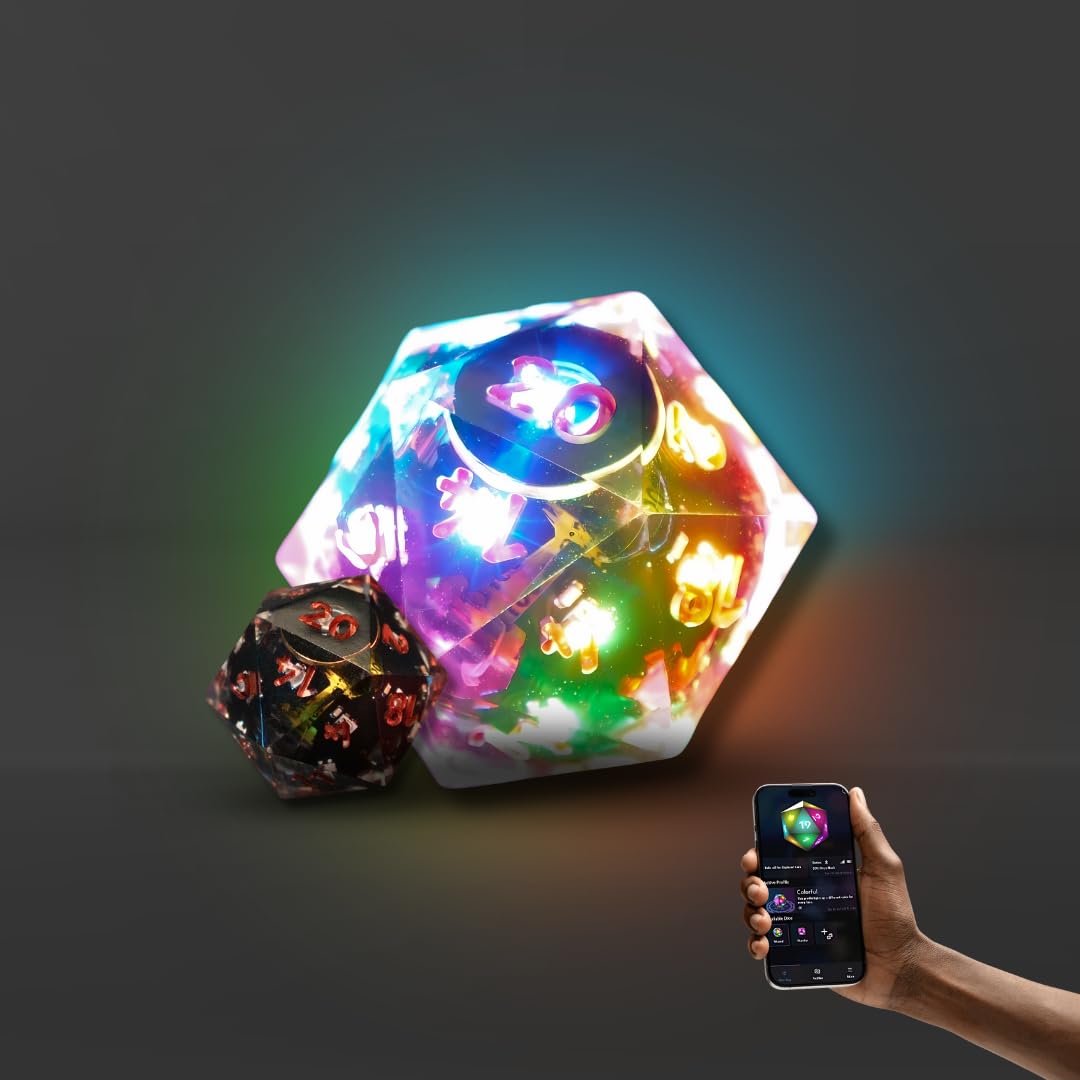 Amazon.com: Pixels Electronic Dice - D20 (Clear) - RGB Polyhedral