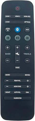 B5 Replacement Remote Compatible with Philips Fidelio SoundBar System B5 B5/12 B