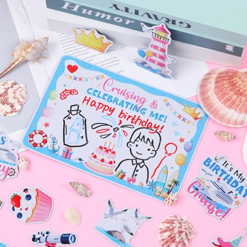 Set de 27 Imán Decorativo de Cumpleaños para Puerta en Crucero miniatura 6