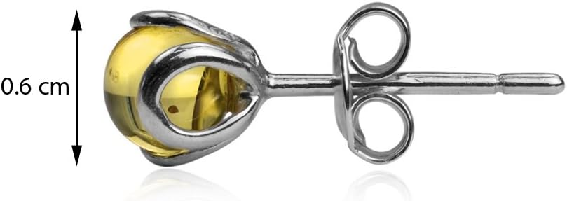 Ian and Valeri Co. Lemon Amber Sterling Silver Ball Stud Earrings