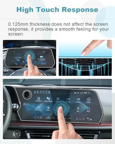 Image of CDEFG 4PCS for 2024 2025 2026 Chevy Traverse Screen Protector for Chevrolet Traverse 2026 2025 2024(17.7In Navi+11In Dash), 2026 2025 2024 Chevy Traverse LS /LT /Z71 /RS /High Country Accessories