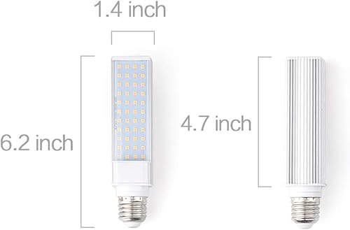 Miniatura 3 de Bombillas LED de cultivo de plantas para plantas de interior, luz solar, 44 LED de 17 W (equivalente a bombillas fluorescentes de 50 W), paquete de 2