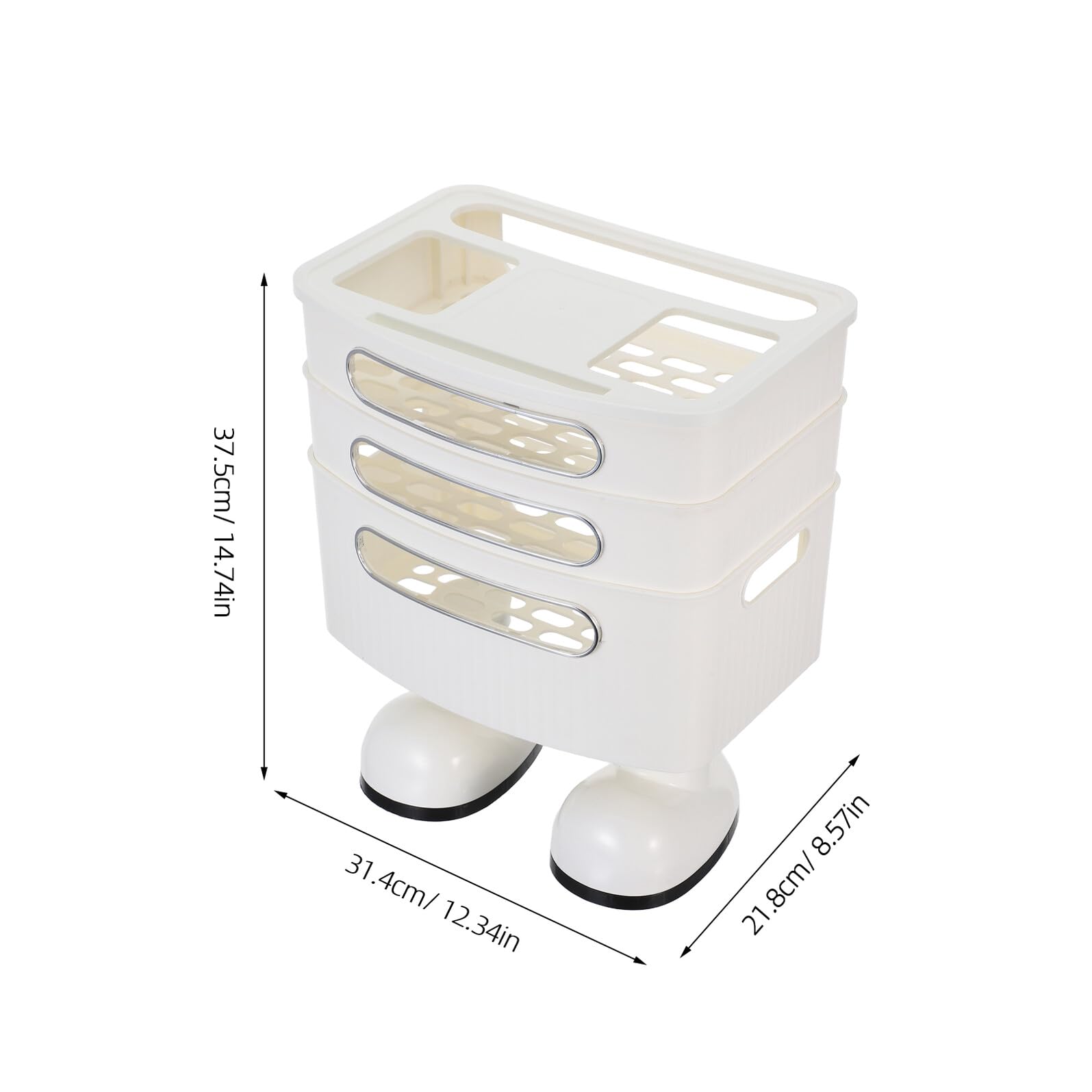 Scatola di Archiviazione Router Wifi in Pp a 3 Livelli Gestione Cavi Ottimizzata e Design Portatile per Camera da Letto e Ufficio