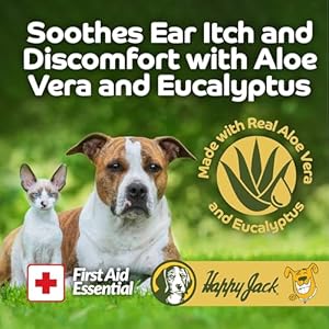   HAPPY-JACK-Dog-Ear-Wipes-with-Aloe-Ear-Wipes-for-Dogs-to-Soothe-Itch-and-Discomfort-from-Dog-Ear-Infection-Aloe-Vera-Cucumber-Dog-Ear-Cleaner-Wipes-are-Great-for-Dog-Itchy-Ear-Relief-100-Ct