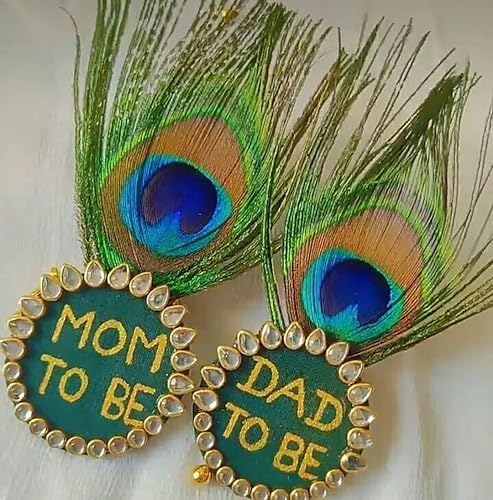 Image of MISSION PHARMA Mom To Be Dad To Be Baby Shower Brooches /Badges (Pack of 1 Pair)