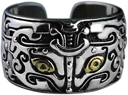 Amazon | 饕餮(とうてつ) S925 スターリングシルバーオープンリング