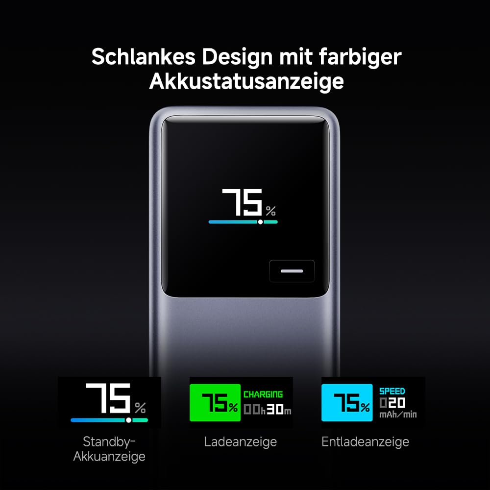 Xiaomi 165W Power Bank 10000mAh, Super Schnellladung|3 USB-C Ports for Multi-Device Charging Power, 120W PD3.0|Kompatibel mit Laptop, for iPhone 16, MacBook, Xiaomi, Samsung, Pixel 9 and More