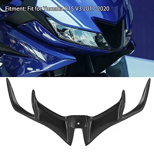 Frontverkleidungs-Winglet, langlebiges ABS-Material, aerodynamisches Winglet für Yamaha R15 V3 2017-2020 für Zuhause(Schwarz)