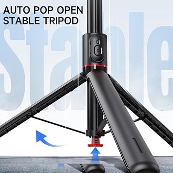 Coverzone Ayarlanabilir Selfie Çubuğu Tripod 177cm - Otomatik Açılma, Çok Açı Ayarı, Kablosuz Uzaktan Kumanda, Alüminyum Gövde, 10m Mesafeden Fotoğraf Çekimi, Telefon Standı | TT01