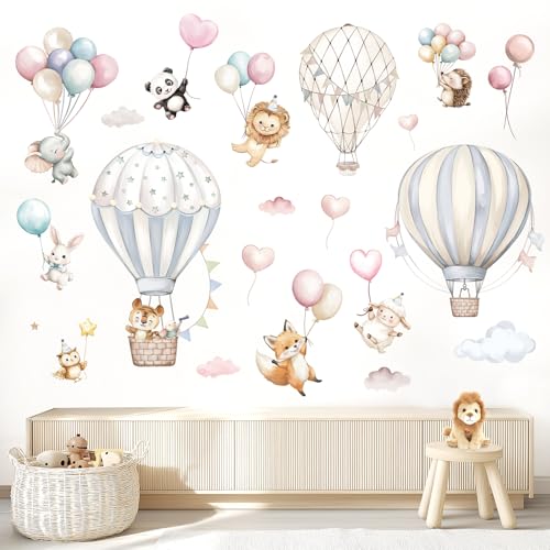Vinilos decorativos globos aerostáticos para pared, infantil miniatura 2