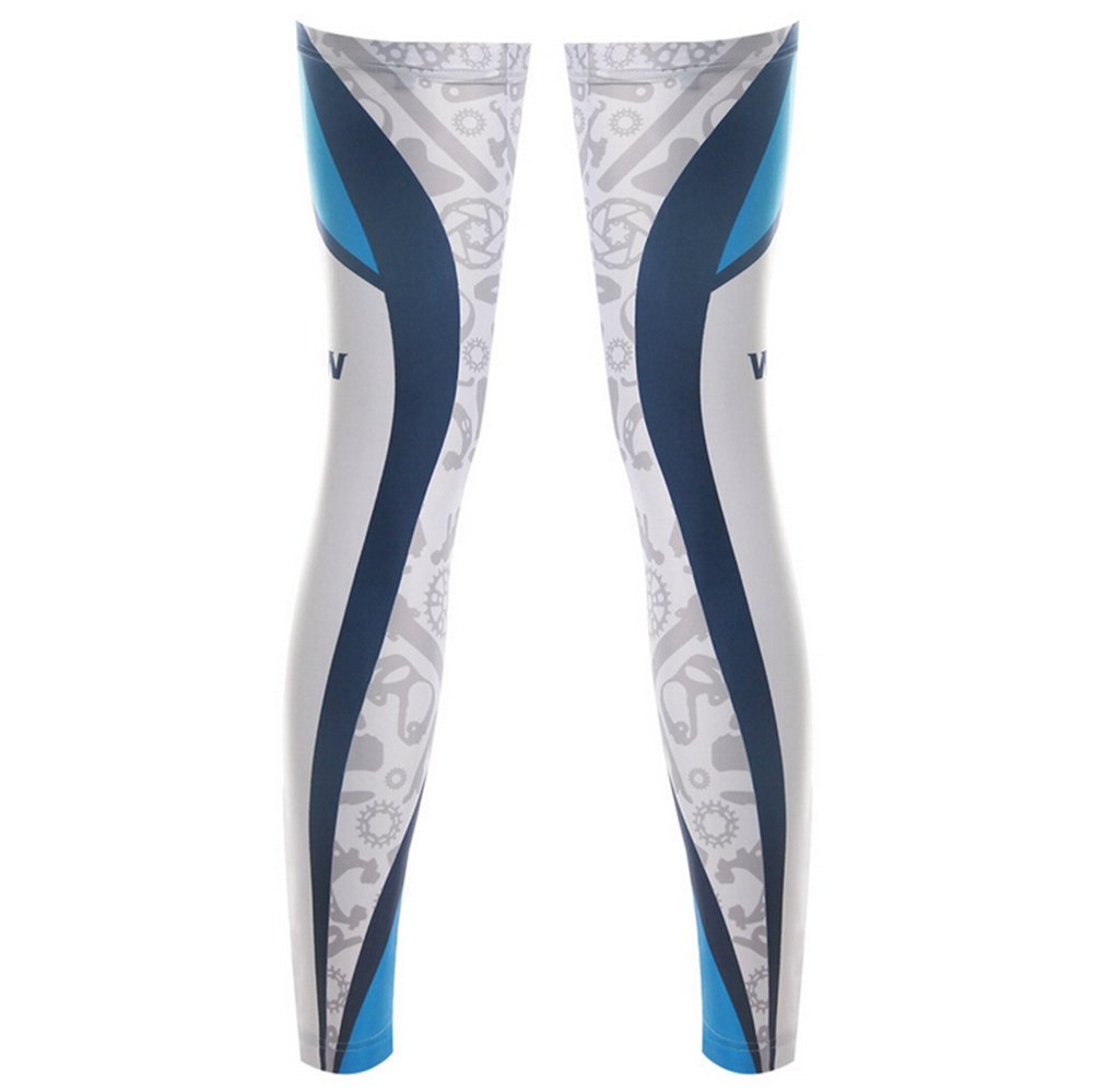 Xinzechen Compression Bicycle Leg Warmers Blueprint Size L