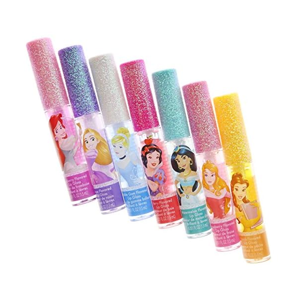 TownleyGirl-Disney-Princess-Super-Sparkly-Lip-Gloss-Set-7-CT Townley Girl Disney Princess Super Sparkly Lip Gloss Set, 0.05 Fl Oz (Pack of 7)