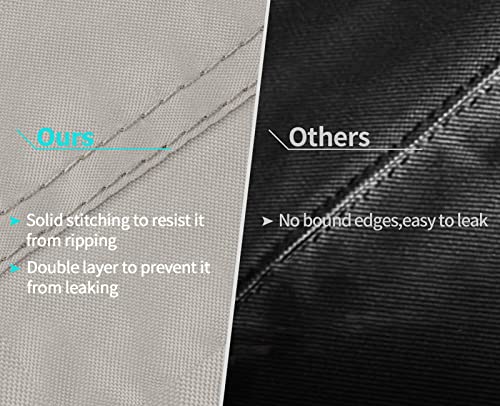 I Cover 60 Inch 600D Heavy-Duty Premium Classic Outdoor Canvas Bbq Barbecue Off-Set Khaki Smoker Cover For Weber For Char-Broil For Brinkmann For Nexgrill #TOP3