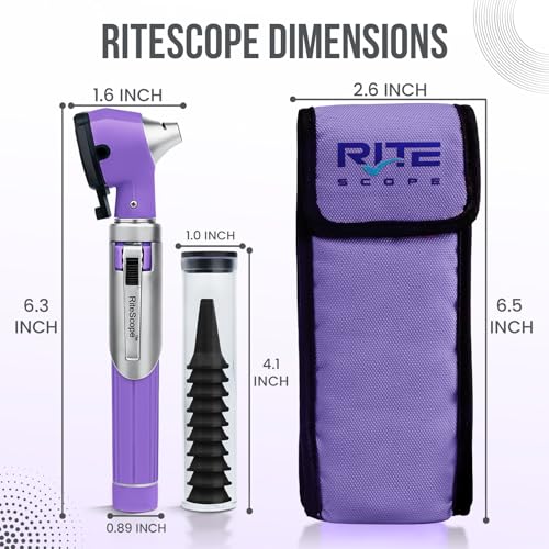 image for RiteScope Otoscope with Light - Premium Otoscope Set with Fiber Optic 