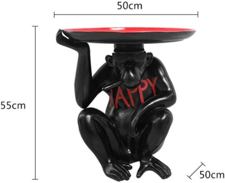 Home Decoration Appreciation Bust Sculptures Statues Ornaments Figurine Collectible Figurines 55Cm Frp Sculpture Orangutan Monkey Tray Decor Personality Living