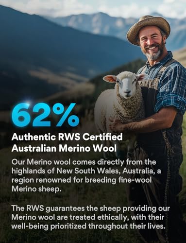 Merino Wool Midweight Hiking Socks Moisture Wicking Anti-Blister Breathable Cushioned Compression Mens3