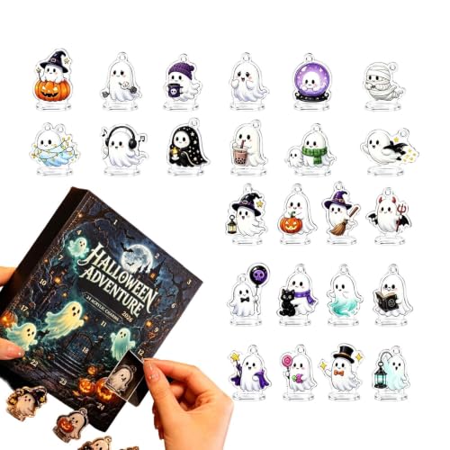 Calendario de Adviento Halloween 2026 de 24 días con divertidos fantasmas 2D para niños